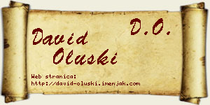 David Oluški vizit kartica